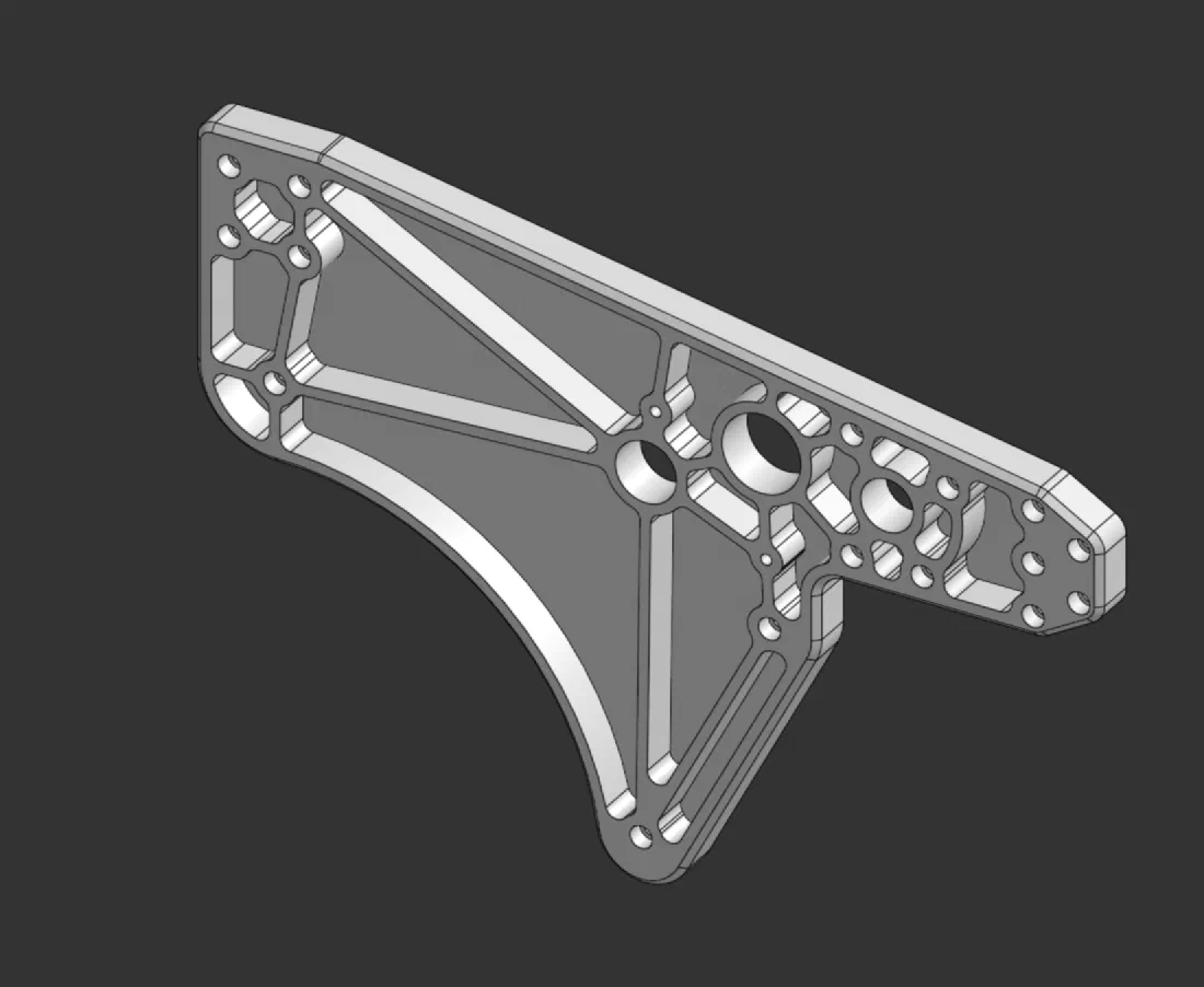 Continuous outer face (left) and partial-depth pocketing on the inner face (right).